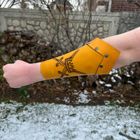 Customizable Arm Bracer- NATURAL LEATHER (UN-DYED)