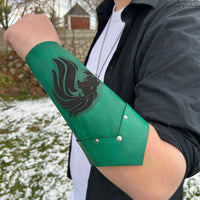 Customizable Arm Bracer- NATURAL LEATHER (UN-DYED)