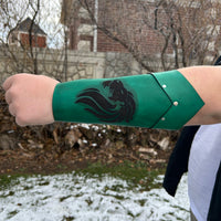 Customizable Arm Bracer- NATURAL LEATHER (UN-DYED)