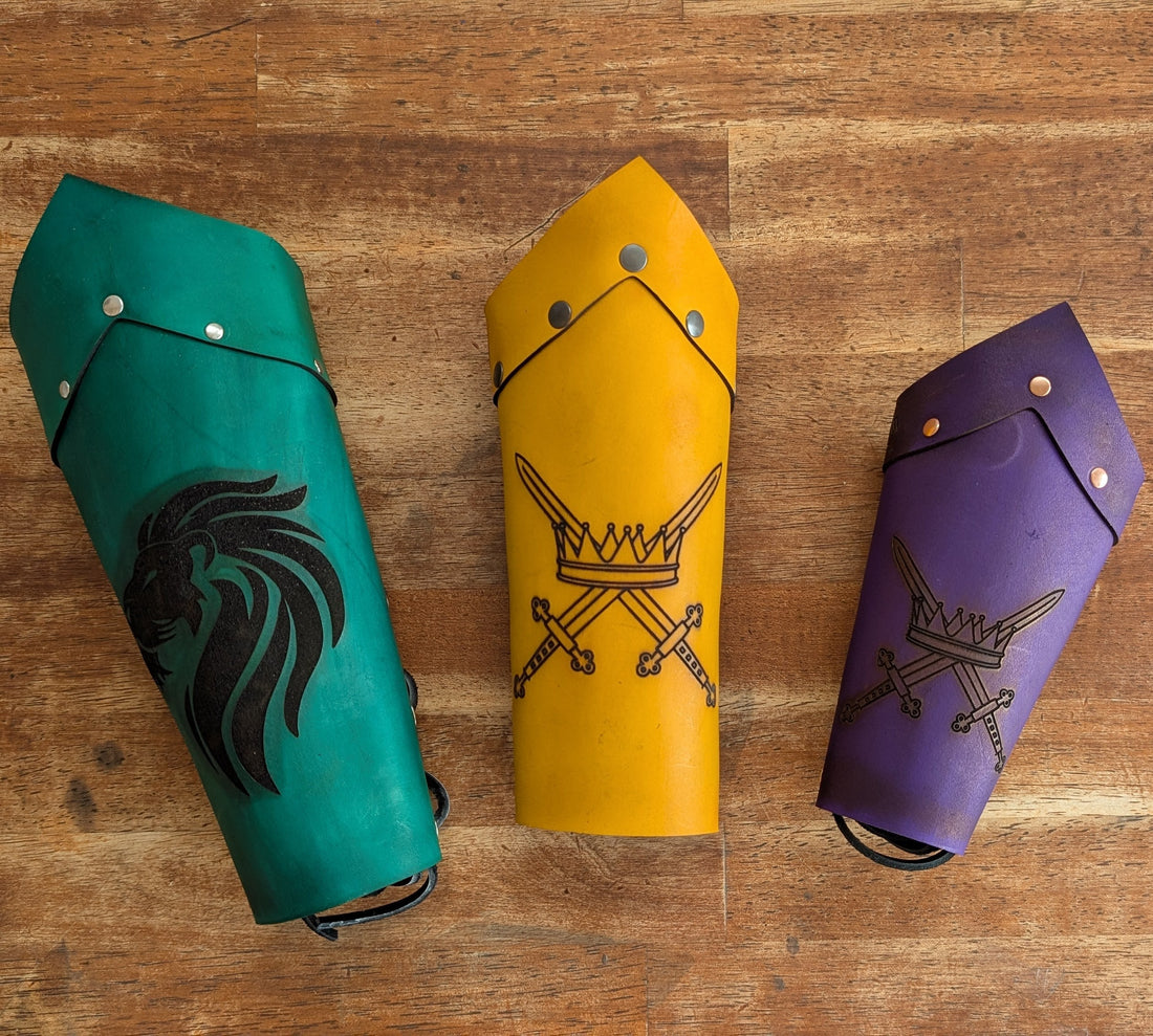 Customizable Arm Bracer- NATURAL LEATHER (UN-DYED)