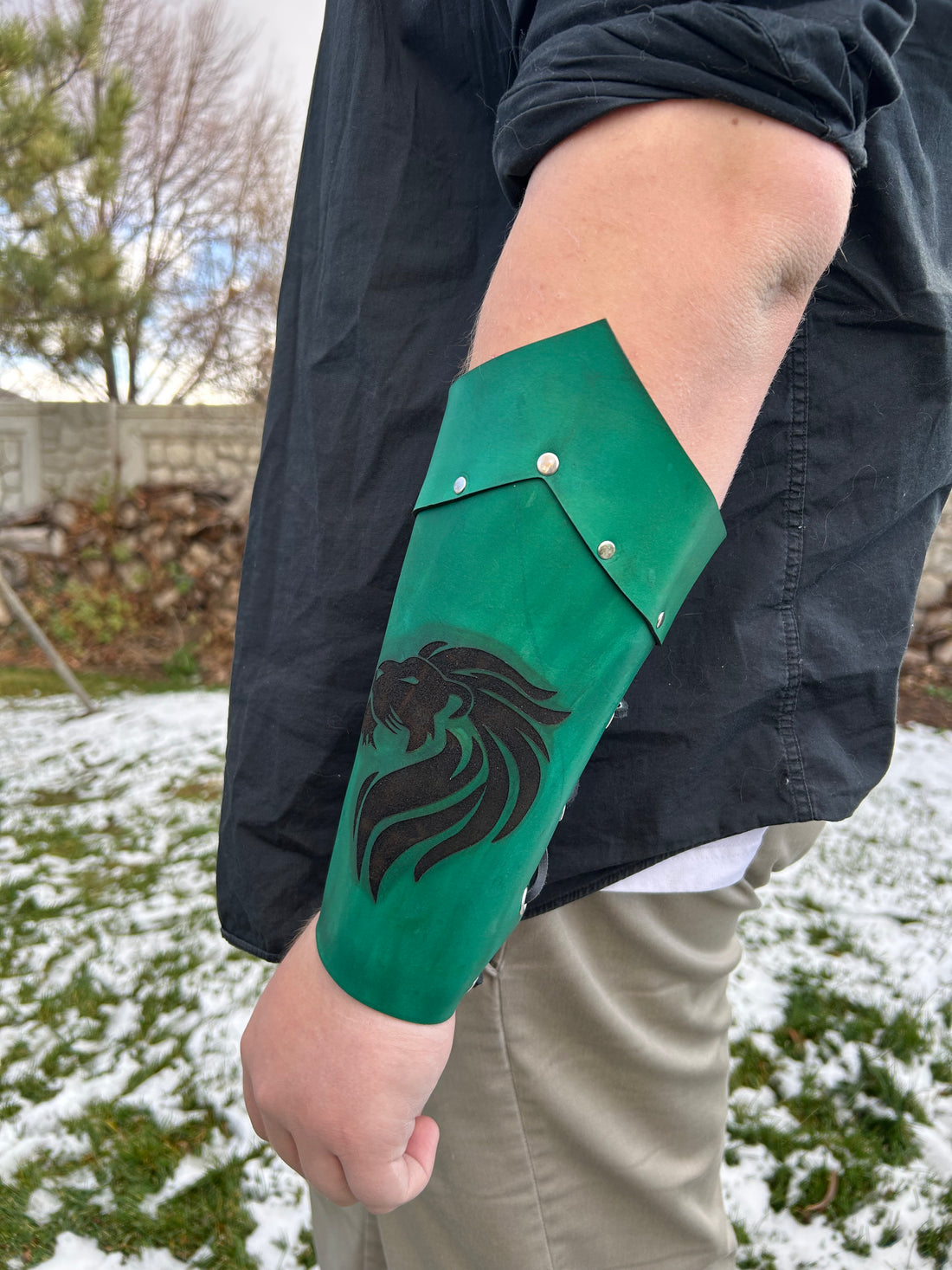 Customizable Arm Bracer- NATURAL LEATHER (UN-DYED)