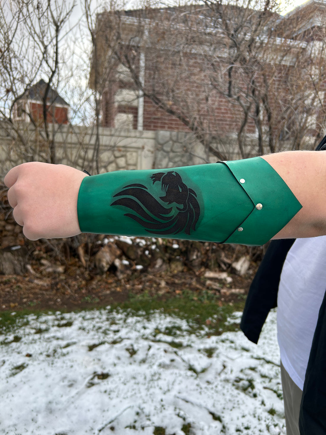 Customizable Arm Bracer- NATURAL LEATHER (UN-DYED)