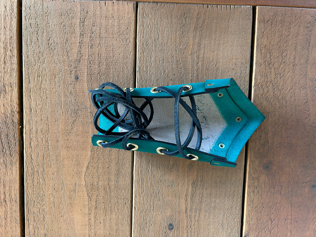Customizable Arm Bracer- NATURAL LEATHER (UN-DYED)