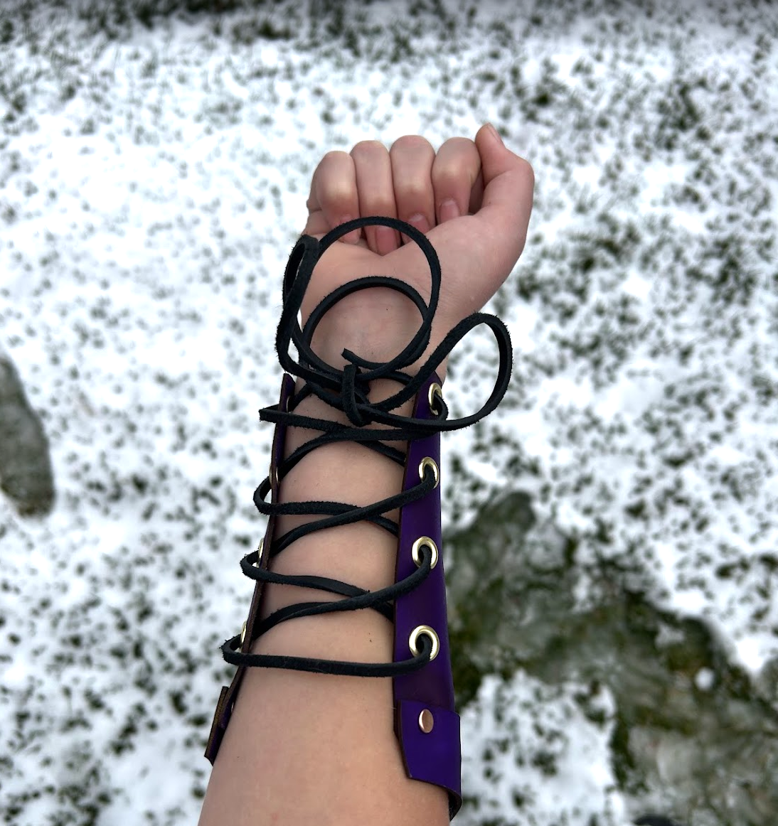 Customizable Arm Bracer- NATURAL LEATHER (UN-DYED)