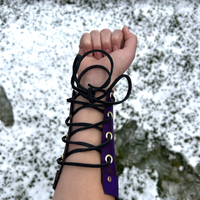 Customizable Arm Bracer- NATURAL LEATHER (UN-DYED)