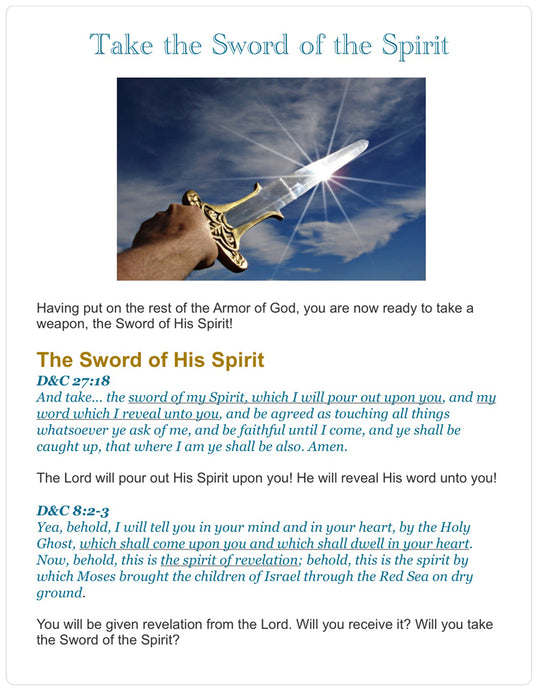 Take the Sword of the Spirit