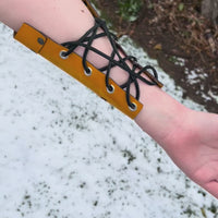 Customizable Arm Bracer- NATURAL LEATHER (UN-DYED)