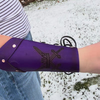 Customizable Arm Bracer- NATURAL LEATHER (UN-DYED)